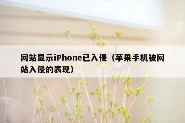 网站显示iPhone已入侵（苹果手机被网站入侵的表现）