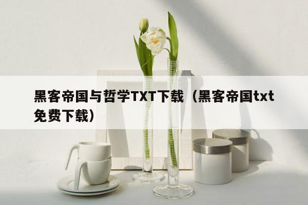 黑客帝国与哲学TXT下载（黑客帝国txt免费下载）