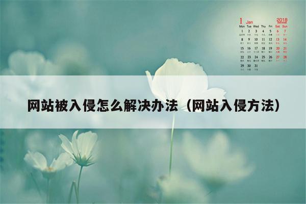 网站被入侵怎么解决办法（网站入侵方法）