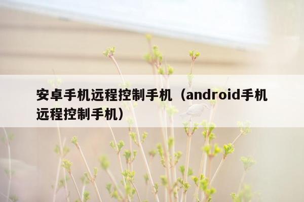 安卓手机远程控制手机（android手机远程控制手机）