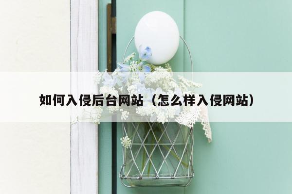 如何入侵后台网站（怎么样入侵网站）