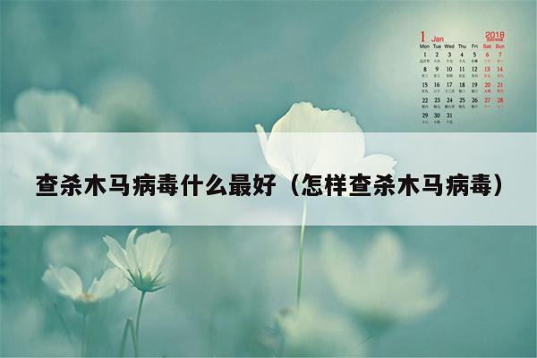 查杀木马病毒什么最好（怎样查杀木马病毒）