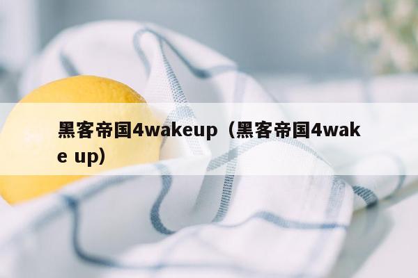 黑客帝国4wakeup（黑客帝国4wake up）