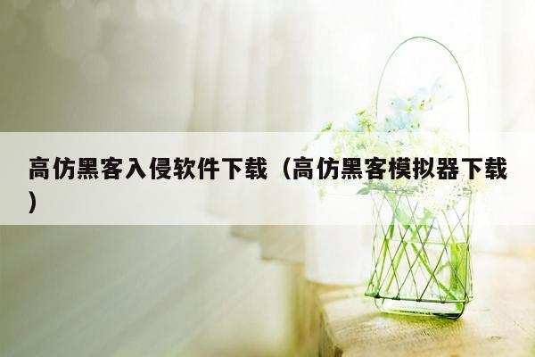 高仿黑客入侵软件下载（高仿黑客模拟器下载）