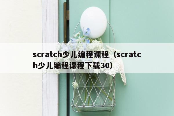 scratch少儿编程课程（scratch少儿编程课程下载30）