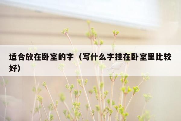 适合放在卧室的字（写什么字挂在卧室里比较好）