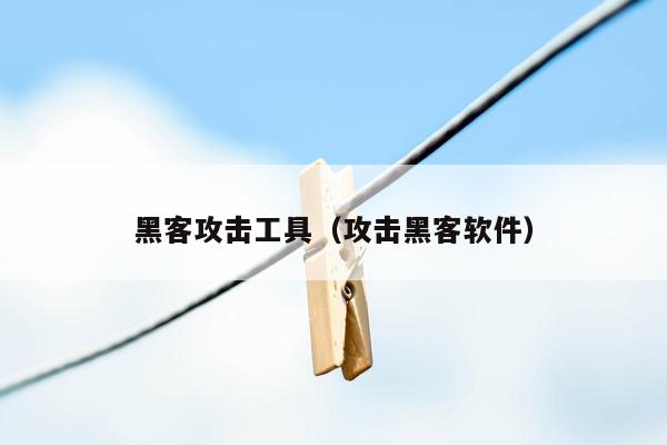 黑客攻击工具（攻击黑客软件）