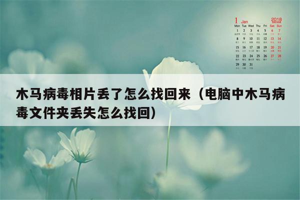 木马病毒相片丢了怎么找回来（电脑中木马病毒文件夹丢失怎么找回）