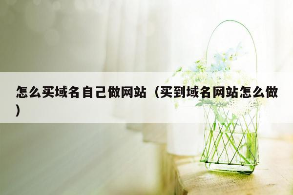 怎么买域名自己做网站（买到域名网站怎么做）