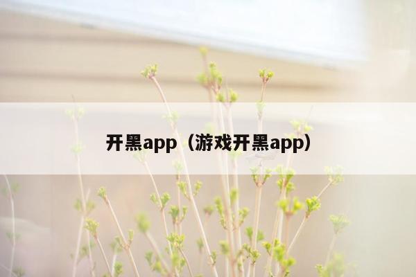 开黑app（游戏开黑app）