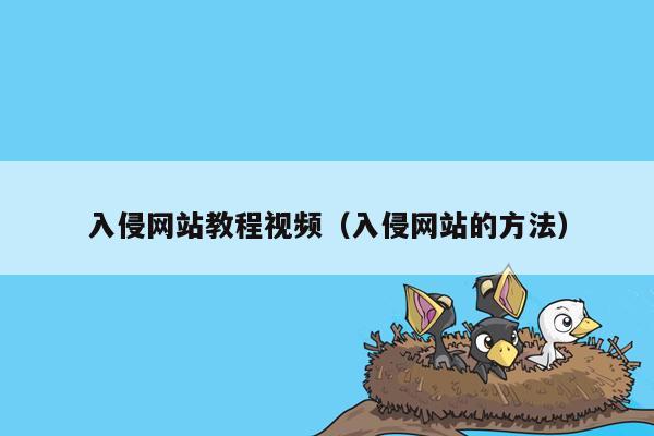 入侵网站教程视频（入侵网站的方法）