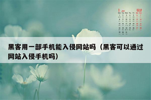 黑客用一部手机能入侵网站吗（黑客可以通过网站入侵手机吗）