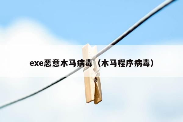 exe恶意木马病毒（木马程序病毒）