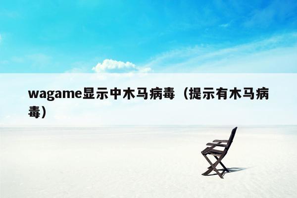 wagame显示中木马病毒（提示有木马病毒）