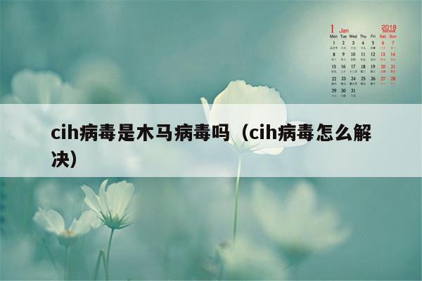 cih病毒是木马病毒吗（cih病毒怎么解决）