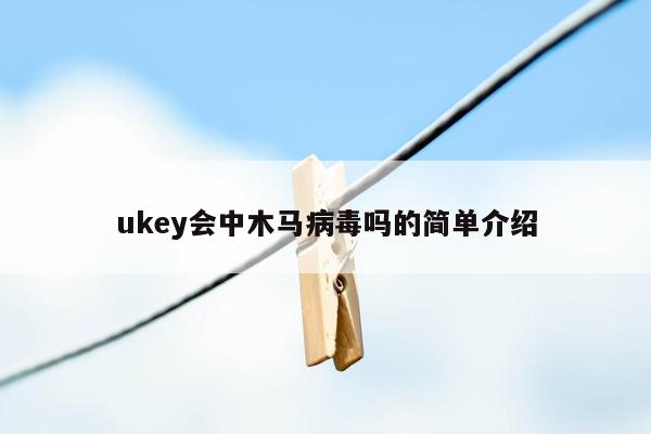 ukey会中木马病毒吗的简单介绍