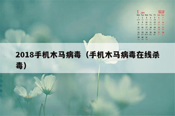 2018手机木马病毒（手机木马病毒在线杀毒）