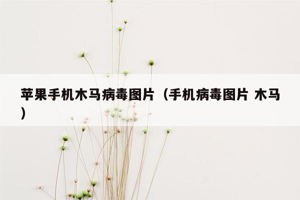 苹果手机木马病毒图片（手机病毒图片 木马）