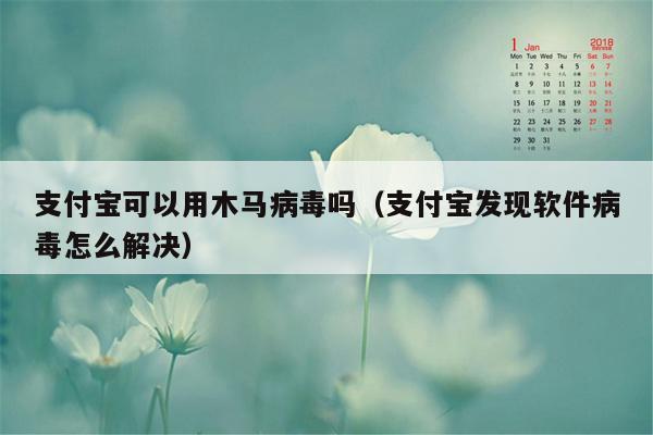 支付宝可以用木马病毒吗（支付宝发现软件病毒怎么解决）