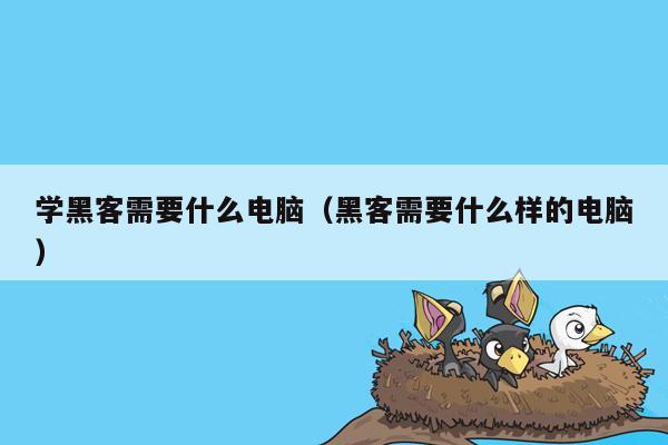 学黑客需要什么电脑（黑客需要什么样的电脑）