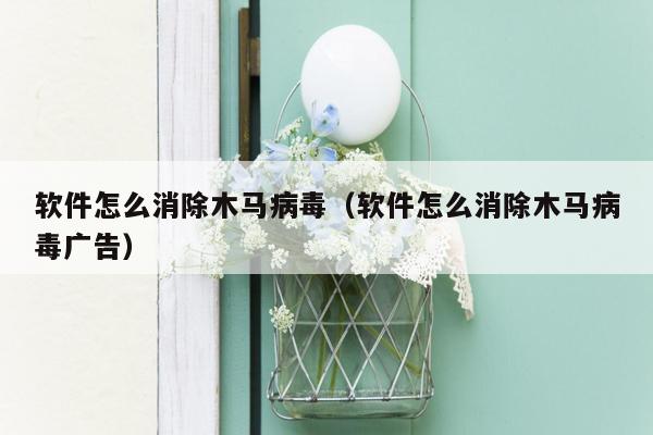 软件怎么消除木马病毒（软件怎么消除木马病毒广告）