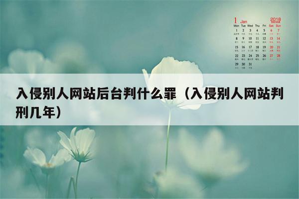 入侵别人网站后台判什么罪（入侵别人网站判刑几年）