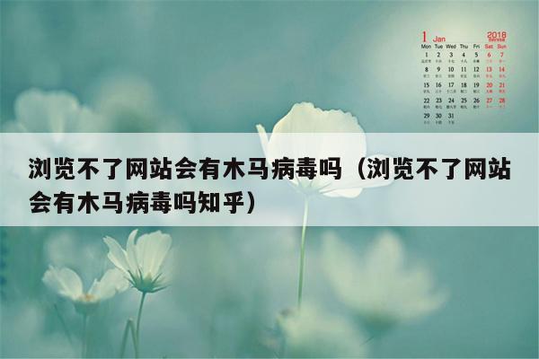 浏览不了网站会有木马病毒吗（浏览不了网站会有木马病毒吗知乎）