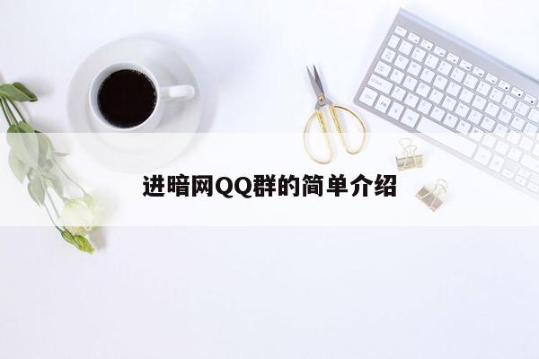 进暗网QQ群的简单介绍