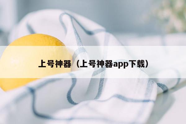 上号神器（上号神器app下载）