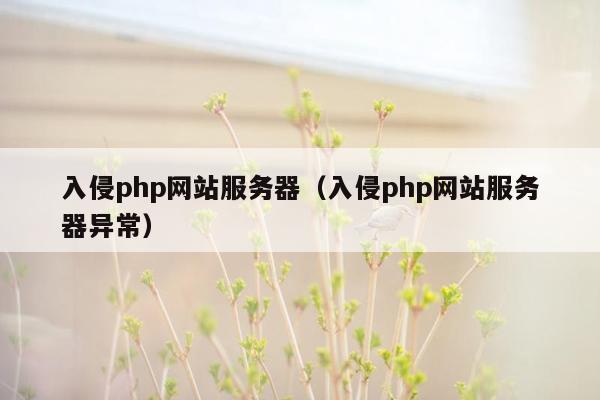 入侵php网站服务器（入侵php网站服务器异常）