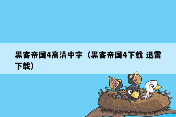 黑客帝国4高清中字（黑客帝国4下载 迅雷下载）