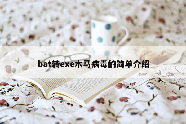 bat转exe木马病毒的简单介绍