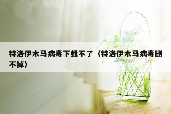 特洛伊木马病毒下载不了（特洛伊木马病毒删不掉）