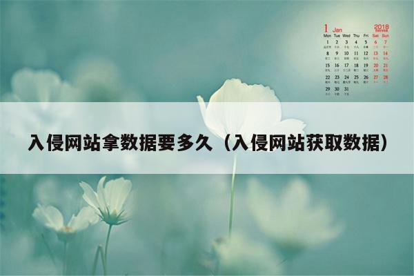 入侵网站拿数据要多久（入侵网站获取数据）