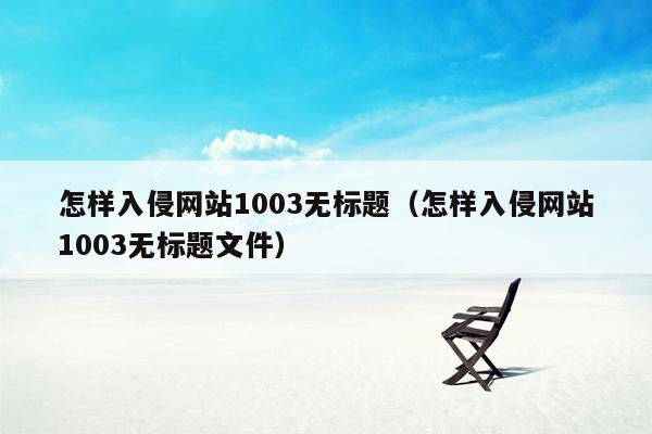 怎样入侵网站1003无标题（怎样入侵网站1003无标题文件）