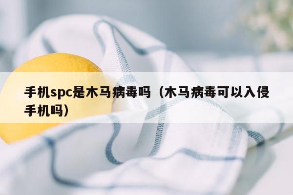 手机spc是木马病毒吗（木马病毒可以入侵手机吗）