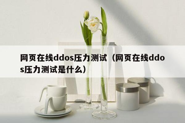 网页在线ddos压力测试（网页在线ddos压力测试是什么）