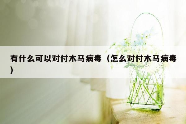 有什么可以对付木马病毒（怎么对付木马病毒）