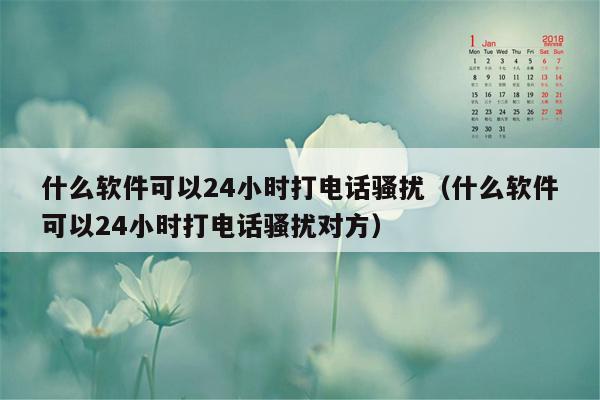 什么软件可以24小时打电话骚扰（什么软件可以24小时打电话骚扰对方）