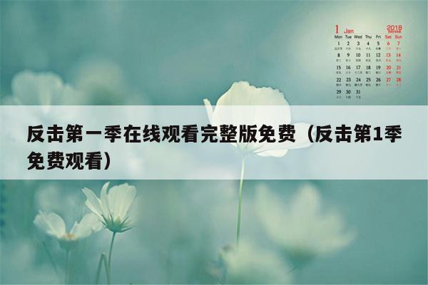 反击第一季在线观看完整版免费（反击第1季免费观看）