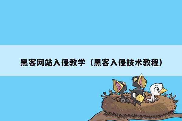 黑客网站入侵教学（黑客入侵技术教程）