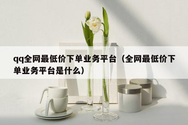 qq全网最低价下单业务平台（全网最低价下单业务平台是什么）