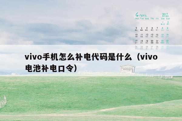 vivo手机怎么补电代码是什么（vivo电池补电口令）