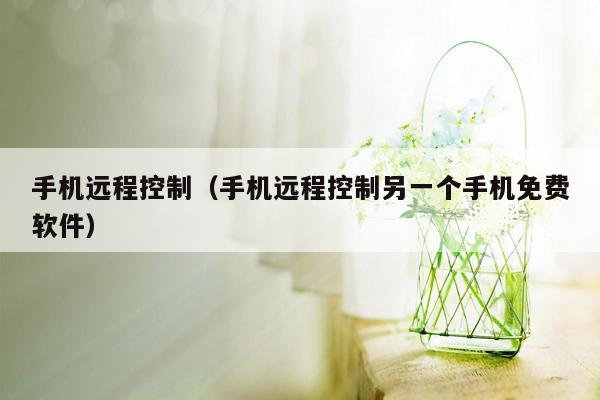 手机远程控制（手机远程控制另一个手机免费软件）