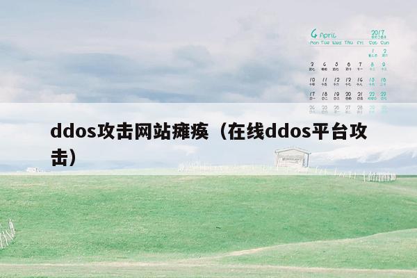 ddos攻击网站瘫痪（在线ddos平台攻击）