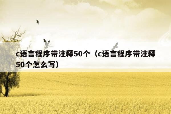 c语言程序带注释50个（c语言程序带注释50个怎么写）